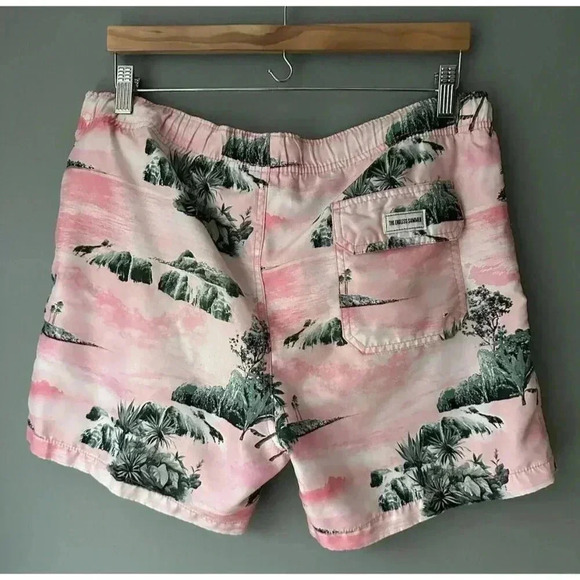 Ron Jon Endless Summer Mens Board Shorts Swim Trunks, Pink Hawaiian, Size Small - Picture 4 of 6